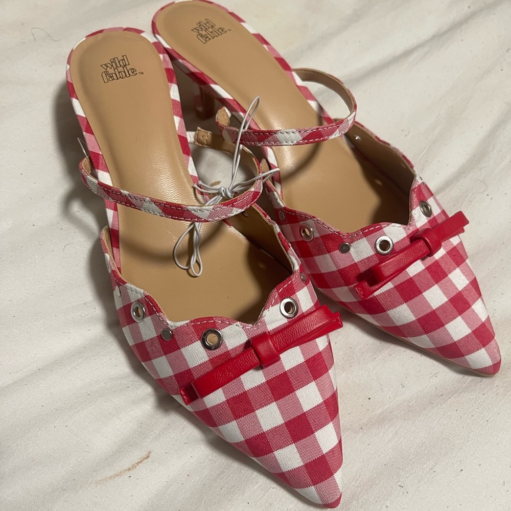 Wild Fable Red Gingham Women's Shoes